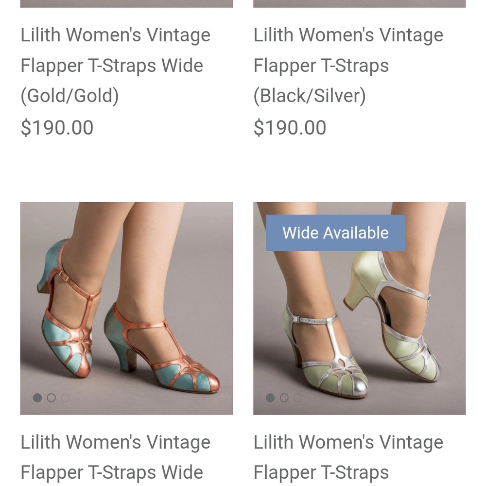 Lilith Women's Vintage Flapper T-Straps